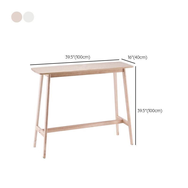 Mesa de bar rectangular de estilo contemporáneo, mesa de comedor de madera para el hogar