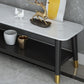 Contemporary Stone TV Console 1 Shelf Gray Media Console with Splayed Wooden Legs Clearhalo 'furn' 'furn_tv_stands_entertainment_centers' 'Furniture' 'Living Room Furniture' 'TV Stands & Entertainment Centers' 'TV Stands & Media Storage Furniture' 'tv_stands_entertainment_centers' 1200x1200_7d6a5f01-2994-4559-95df-b0cb2fea4a36