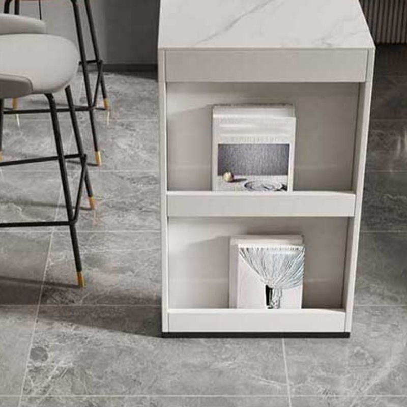 Stone Bar Dining Table Modern Bar Table with Double Pedestal for Dining Room Clearhalo 'Bar Furniture' 'Bar Tables' 'bar_tables' 'furn' 'furn_bar_tables' 'Furniture' 'furniture_bar_tables' 'Kitchen & Dining Furniture' 1200x1200_7d6b1a3c-aab1-4cfe-8afd-6c99bbb80c5a