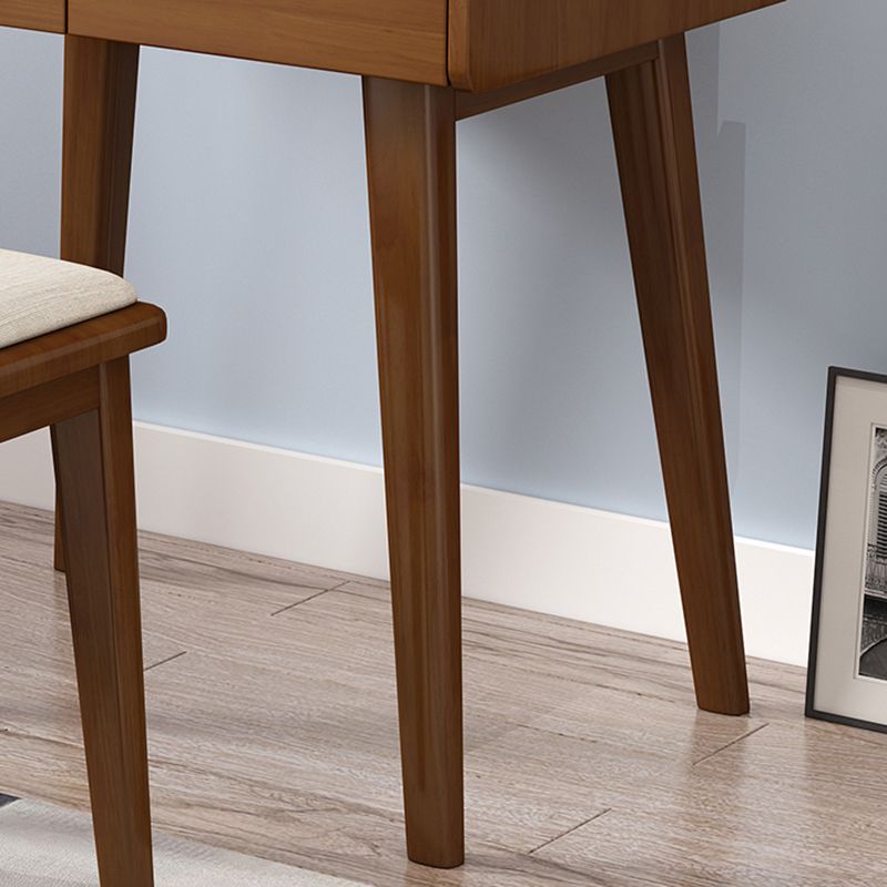 Skandinavisch Spiegelte Make-up Eitelkeit Massivholz-Schminktisch