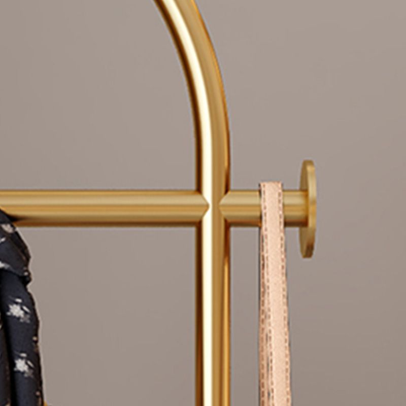 Modern Coat Rack Double Coat Hooks Metal Coat Rack with Marble Bottom Clearhalo 'Entry & Mudroom Furniture' 'furn' 'furn_hall_tree_coat_racks' 'Furniture' 'Hall Trees & Coat Racks' 'hall_tree_coat_racks' 1200x1200_7d6d9552-c230-4d9f-8b25-a4ab5e14a141