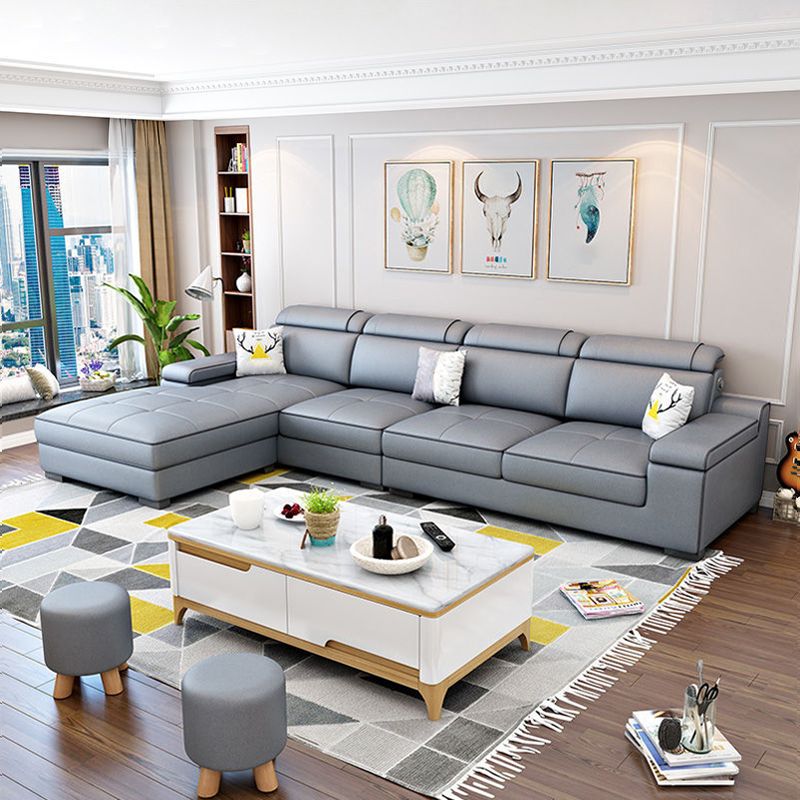 Scandinavian Pillow Top Arm Sectional with Storage for Living Room Clearhalo 'furn' 'furn_sectionals' 'Furniture' 'furniture_sectionals' 'Living Room Furniture' 'Sectionals' 1200x1200_7d6db9e9-35a3-4df9-b246-9ed05949e52b