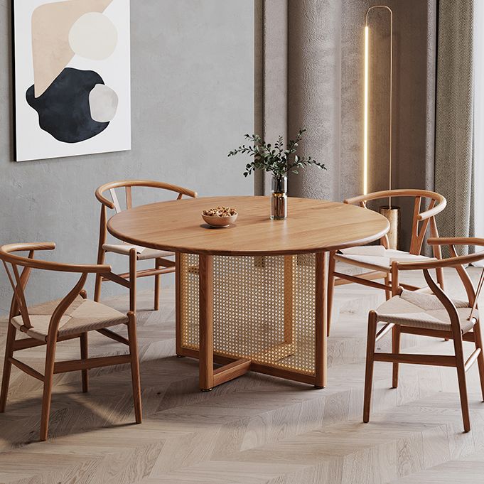 Pinewood Solid Wood Brown Tone Dining Table Simplicity Fixed Table for Dining Room Clearhalo ' dining_table' 'Dining Tables & Seating' 'Dining Tables' 'furn' 'furn_dining_table' 'Furniture' 'furniture_dining_table' 'Kitchen & Dining Furniture' 'kitchen&dining_furn' 'kitchen' 'kitchen_dining_table' 1200x1200_7d6de657-bcf7-4318-8d2a-fcc2e3dd06fc