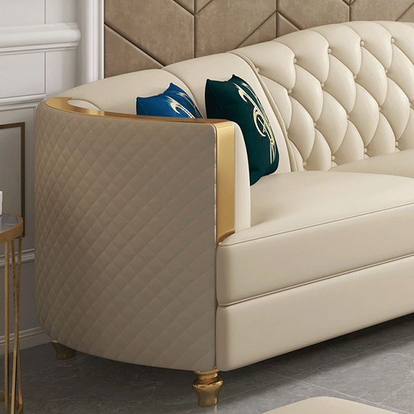Glam Solid Wood Genuine Leather Tufted Split-Back Sofa for Living Room Clearhalo 'furn' 'furn_sofas' 'Furniture' 'Living Room Furniture' 'Sofa' 'sofas' 1200x1200_7d6f9865-d8e6-4fab-8f33-09b0b1430260