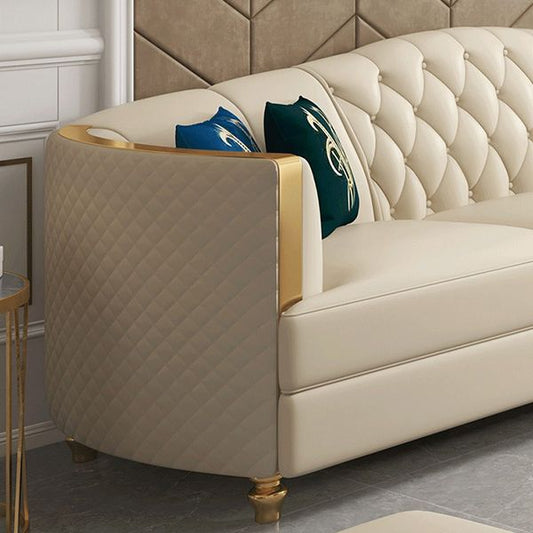 Glam Solid Wood Genuine Leather Tufted Split-Back Sofa for Living Room Clearhalo 'furn' 'furn_sofas' 'Furniture' 'Living Room Furniture' 'Sofa' 'sofas' 1200x1200_7d6f9865-d8e6-4fab-8f33-09b0b1430260