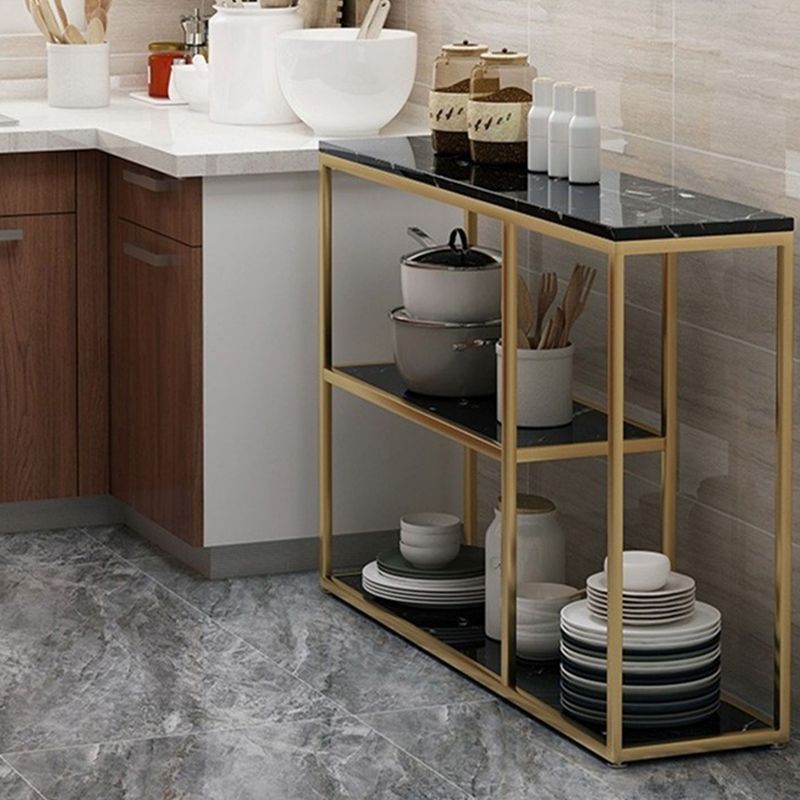 Tabla de acento de consola contemporánea Tabla de sofá de consola de acabado antiguo con estante