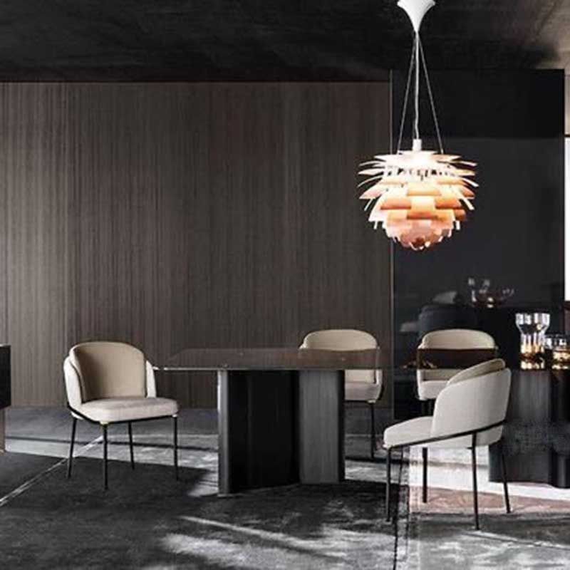 Industrial Style Linen Side Chair Dining Room Dining Chairs With Metal Legs Clearhalo ' kitchen&dining_furn' 'Dining Chairs' 'Dining Tables & Seating' 'dining_chair' 'furn' 'furn_dining_chair' 'Furniture' 'furniture_dining_chair' 'Kitchen & Dining Furniture' 'kitchen' 1200x1200_7d7038da-2e23-4980-a514-78a5fbb476b5