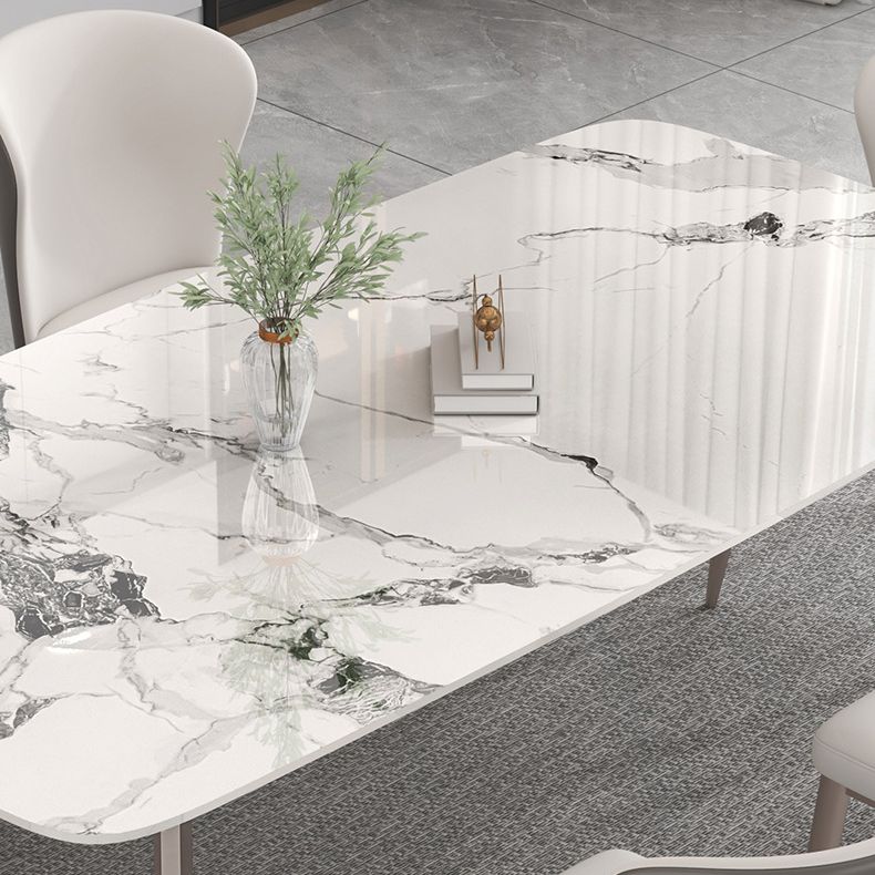 Designer Style Sintered Stone Top Dining Set Rectangle 1/4/5/7 Pieces Dining Table Set Clearhalo 'Dining Room Sets' 'Dining Tables & Seating' 'dining_room_set' 'furn' 'furn_dining_room_set' 'Furniture' 'furniture_dining_room_set' 'Kitchen & Dining Furniture' 1200x1200_7d711e15-cb4b-4a8c-b493-8551614a7cb8