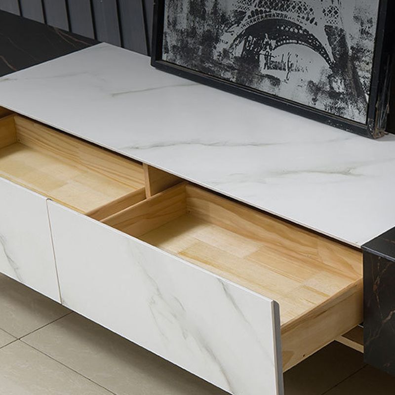 Modern Stone TV Stand Pine TV Media Stand with Drawers for Living Room Clearhalo 'furn' 'furn_tv_stands_entertainment_centers' 'Furniture' 'Living Room Furniture' 'TV Stands & Entertainment Centers' 'TV Stands & Media Storage Furniture' 'tv_stands_entertainment_centers' 1200x1200_7d72600f-b315-40d8-bd13-4c10368b6161