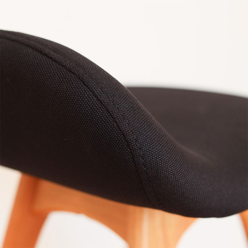 Solid Wood Dining Stools Contemporary Armless Bar Stools with Cushion