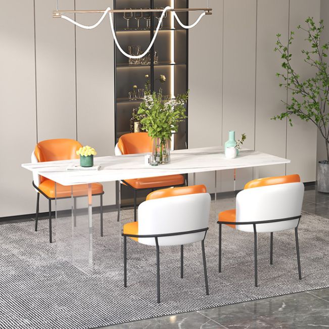 Modern Stone Top Dining Table Set 1/2/5 Pieces Dinette Set for Kitchen Clearhalo 'Dining Room Sets' 'Dining Tables & Seating' 'dining_room_set' 'furn' 'furn_dining_room_set' 'Furniture' 'Kitchen & Dining Furniture' 1200x1200_7d74c395-a973-4f2d-b9cc-2da3c84d7c4e