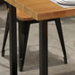 Rectangle Black Base Dining Table Modern Pine Wood Table for Home