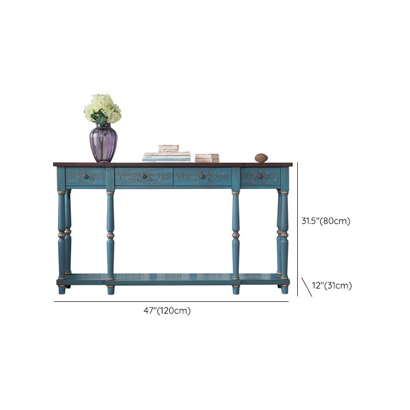 Tavolo da tavolo da rettangolo di rettangolo di legno di campagna francese tavolo di divano per sala