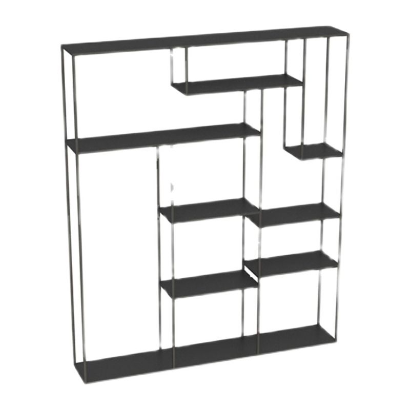 Modern Style Open Shelf Bookcase with Metal Rectangular Shelve Clearhalo 'Bookcases' 'Furniture' 'furniture_bookcases' 'kitchen' 'kitchen_bookcases' 'Living Room Furniture' 'Office Furniture' 1200x1200_7d7af378-5b9c-4403-93d3-29c8d650f4ab