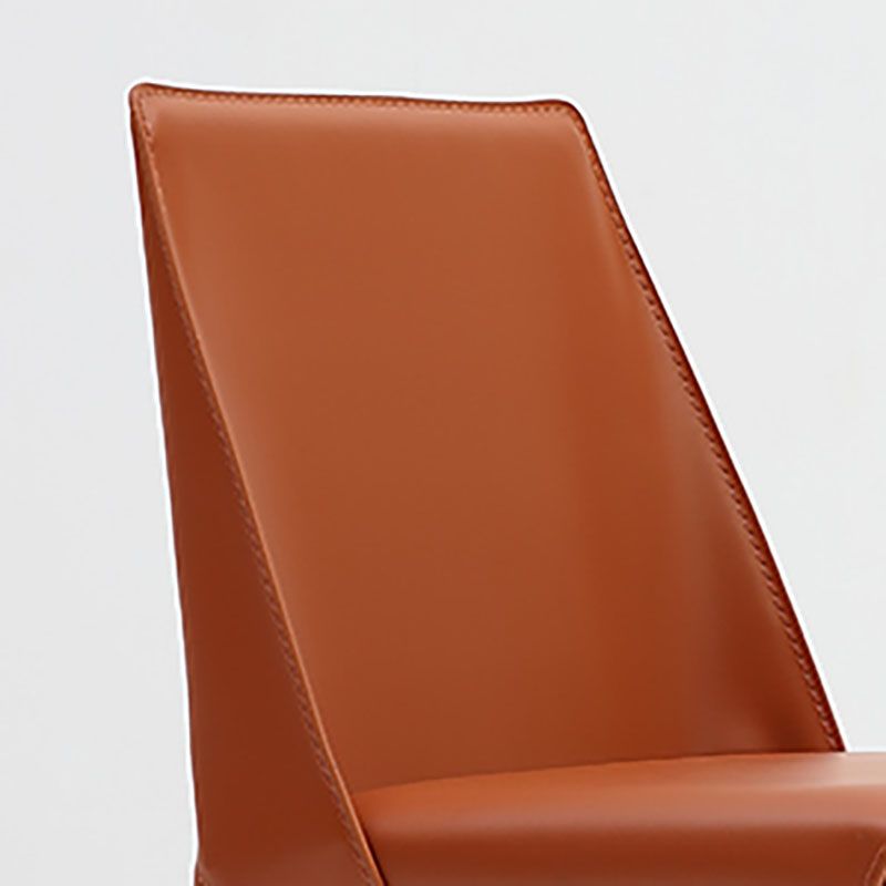 Contemporary Armless Leather Dining Chair Metal Dining Room Chairs Clearhalo ' kitchen&dining_furn' 'Dining Chairs' 'Dining Tables & Seating' 'dining_chair' 'furn' 'furn_dining_chair' 'Furniture' 'furniture_dining_chair' 'Kitchen & Dining Furniture' 'kitchen' 1200x1200_7d7b2e4d-770c-457c-877f-8e9e2a499970