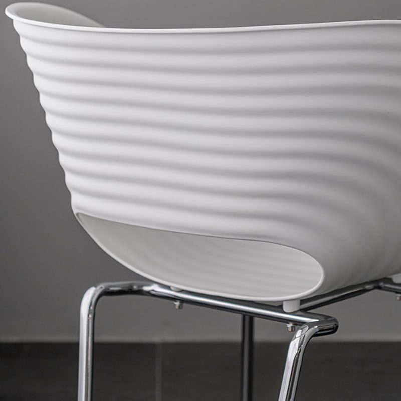 Industrial Style Open Back Dining Side Chair Plastic Dining Armless Chairs with Metal Legs Clearhalo ' kitchen&dining_furn' 'Dining Chairs' 'Dining Tables & Seating' 'dining_chair' 'furn' 'furn_dining_chair' 'Furniture' 'furniture_dining_chair' 'Kitchen & Dining Furniture' 'kitchen' 1200x1200_7d7b35d6-e2f3-4795-a97c-6cd0dd44f013