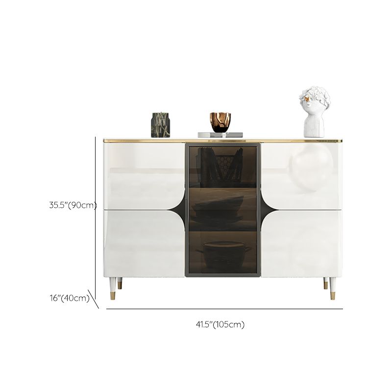 Contemporary Buffet Sideboard Stone Buffet Stand with Cabinets Clearhalo 'buffet_sideboard' 'Buffets & Sideboards' 'furn' 'furn_buffet_sideboard' 'Furniture' 'Kitchen & Dining Furniture' 1200x1200_7d7b379e-c721-44cf-8cc7-81c76494ced3