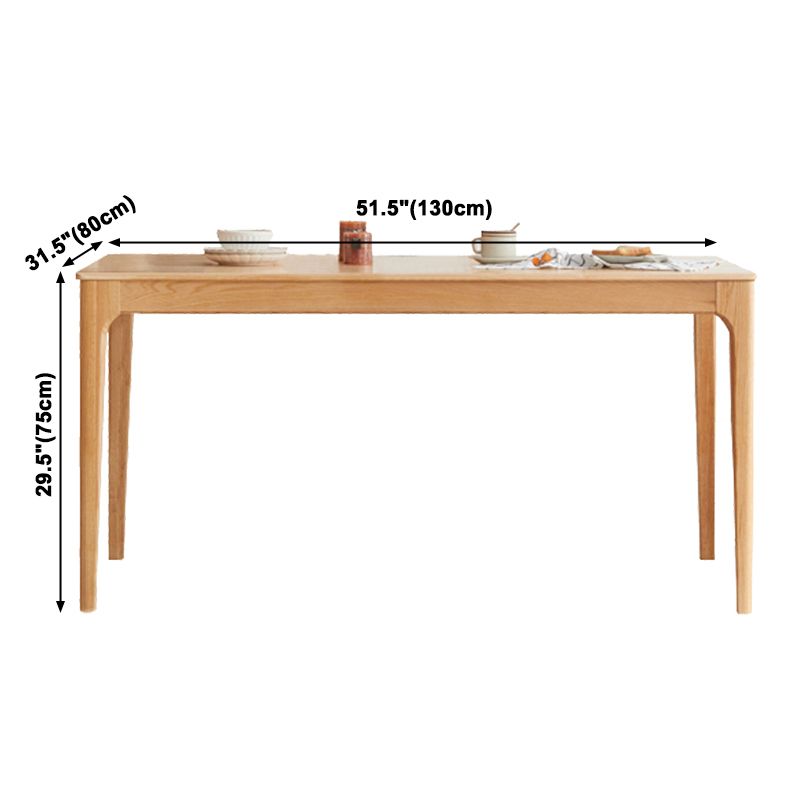 Rectangle Indoor Oak Wood Dining Table Modern Kitchen Table in Nature with 4 Legs Clearhalo ' dining_table' 'Dining Tables & Seating' 'Dining Tables' 'furn' 'furn_dining_table' 'Furniture' 'furniture_dining_table' 'Kitchen & Dining Furniture' 'kitchen&dining_furn' 'kitchen' 'kitchen_dining_table' 1200x1200_7d7b9e7d-28f6-44e8-92da-4f3e2352b253
