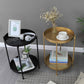 Round Shape Sofa Side Accent Table Tray Top Modernistic Bedroom End Table