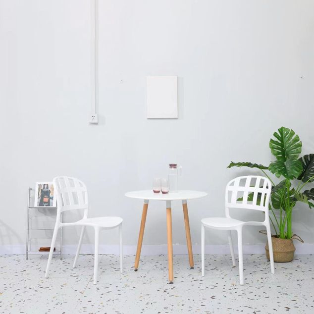Plastic Armless Dining Chairs Scandinavian Style Home Dining Side Chair Clearhalo 'Dining Chairs' 'Dining Tables & Seating' 'dining_chair' 'furn' 'furn_dining_chair' 'Furniture' 'Kitchen & Dining Furniture' 1200x1200_7d7cf2ff-3b82-4ce7-aef8-4bcedf3fda7e