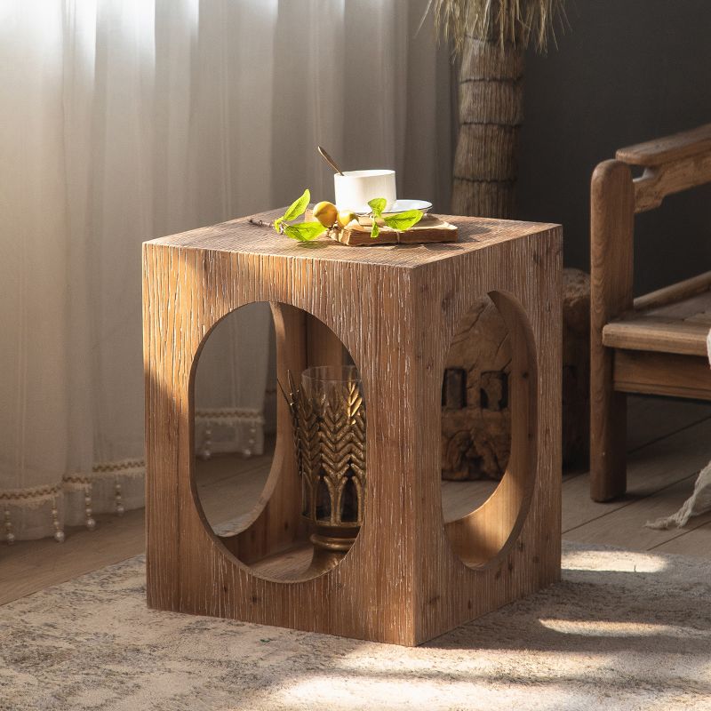 Rustikaler Walnuss Wohnzimmer Destgiertes Massivholzsofa Akzent