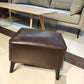 Mid-Century Modern Pouf Ottoman Faux Leather Upholstered Rectangle Ottoman with Chair Legs Clearhalo 'furn' 'furn_ottomans_poufs' 'Furniture' 'Living Room Furniture' 'Ottomans & Poufs' 'ottomans_poufs' 1200x1200_7d7d5cff-ba32-49b0-a256-f7f82d24d5e4