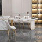 Traditional Luxury Stone Table Double Pedestal Furniture for Dining Room