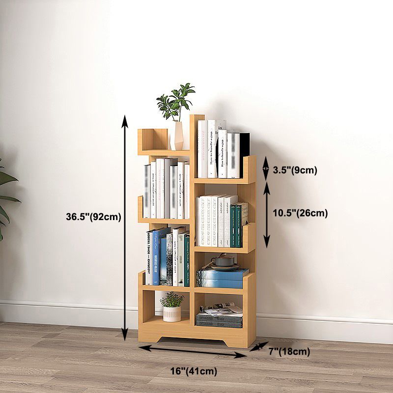 Scandinavian Manufactured Wood Geometric Bookshelf Vertical Open Bookshelf Clearhalo 'Bookcases' 'Furniture' 'furniture_bookcases' 'kitchen' 'kitchen_bookcases' 'Living Room Furniture' 'Office Furniture' 1200x1200_7d7de60f-9149-4fde-ba74-93bfe92ea01d