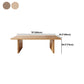 Modern Pine Solid Wood Dinner Table Rectangle Double Pedestal Dining Table