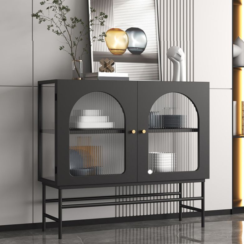 Mobile moderno in metallo Curio Porte in vetro Visualizzazione dell'armadio con gambe per soggiorno