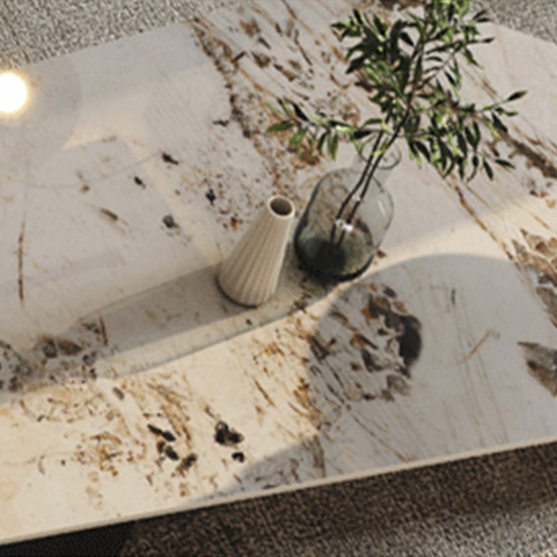 Faux Marble Coffee Table No Distressing Free-Form Single Coffee Table