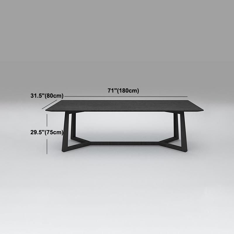 Rectangle Industrial Dining Table Solid Wood Fixed Table with Trestle Base Clearhalo ' dining_table' 'Dining Tables & Seating' 'Dining Tables' 'furn' 'furn_dining_table' 'Furniture' 'furniture_dining_table' 'Kitchen & Dining Furniture' 'kitchen&dining_furn' 'kitchen' 'kitchen_dining_table' 1200x1200_7d80abc5-6023-4139-85bb-a0b259410466