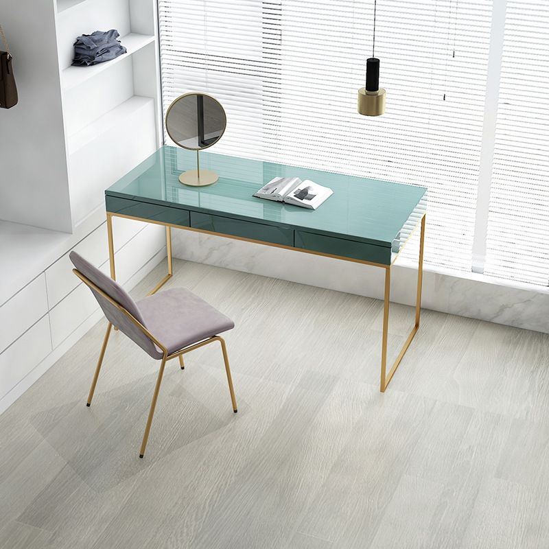 Glam Wood Make-up Vanity 17.71" Wide Vanity Tables with Storage Drawers, Green Clearhalo 'Bedroom Furniture' 'furn' 'furn_makeup_vanities' 'Furniture' 'Makeup Vanities' 'makeup_vanities' 1200x1200_7d81a9f5-e195-4f9a-8bed-2b940db5cf52