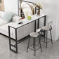 White and Black Modern Style Bar Table in Metal and Wood Milk Tea Shop Bar Table Clearhalo 'Bar Furniture' 'Bar Tables' 'bar_tables' 'furn' 'furn_bar_tables' 'Furniture' 'furniture_bar_tables' 'Kitchen & Dining Furniture' 1200x1200_7d82a7d9-e376-432d-8a19-583f1d24bae1