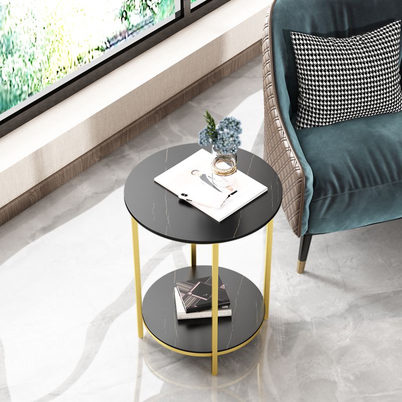 Tabla de estado de pizarra minimalista Tabla de extremo 4 Legs Tabla a la altura de las patas para la sala de estar