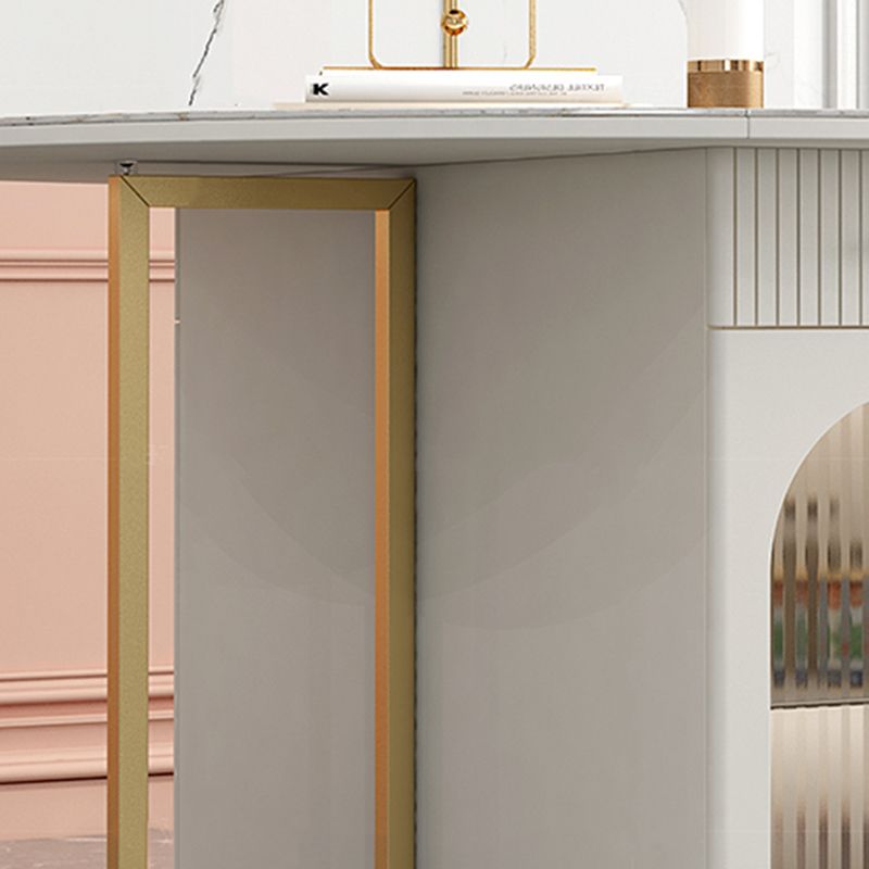 Moderne eetgelegenheid 1/3/7 pc's gesinterde stenen vouwtafel met gestoffeerde stoelen