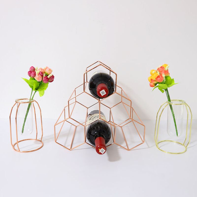 Glam roestvrijstalen wijnrek fles aanrecht fleshouder