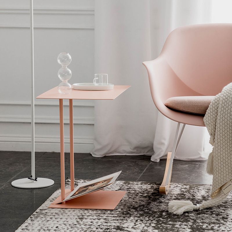 Tavolo da ginnastica moderna di metà secolo in metallo c-forma di divano il lato accento