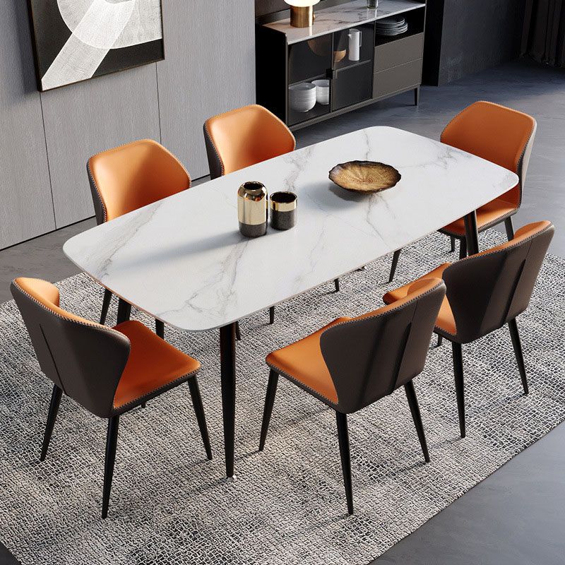 Modern Chairs Dining Armless Wingback Chair with Metal Legs for Kitchen Clearhalo ' kitchen&dining_furn' 'Dining Chairs' 'Dining Tables & Seating' 'dining_chair' 'furn' 'furn_dining_chair' 'Furniture' 'furniture_dining_chair' 'Kitchen & Dining Furniture' 'kitchen' 1200x1200_7d8540a1-e89a-4b7d-83a3-07f6520c521e