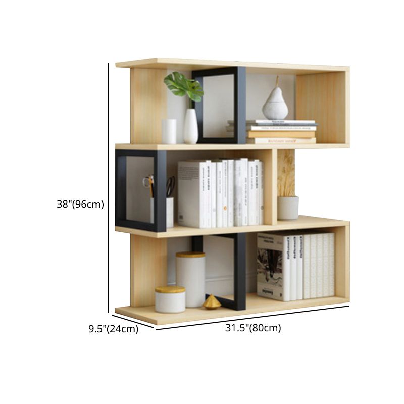 Wood Standard Bookcase Contemporary Style Open Back Bookshelf for Home Office Clearhalo 'Bookcases' 'Furniture' 'furniture_bookcases' 'Office Furniture' 1200x1200_7d854c47-ac47-44c5-a00e-ba6483d421c6