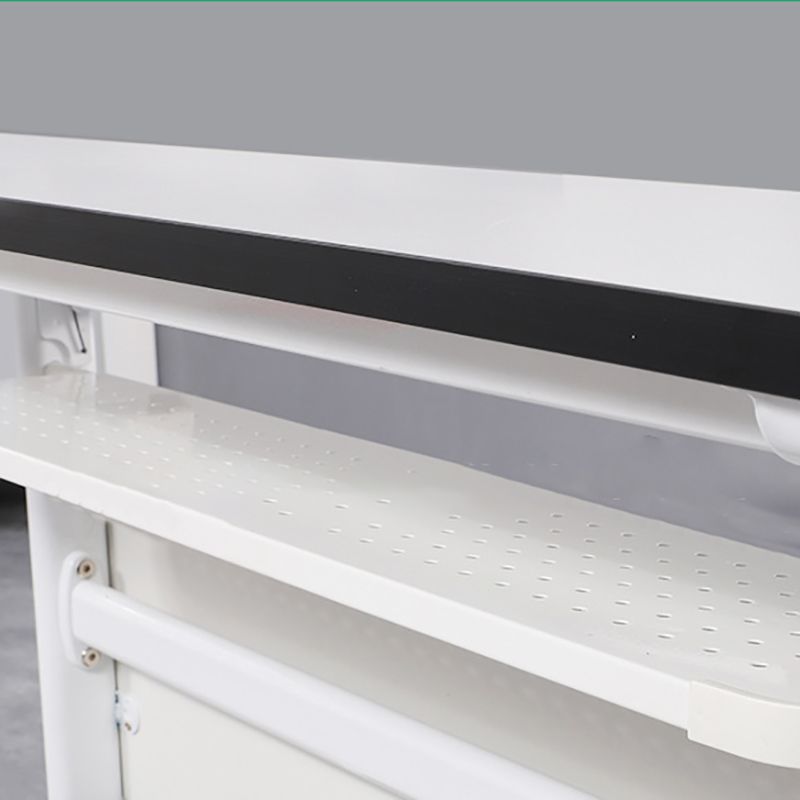 Scrivania rettangolare per ufficio bianco moderno scrivania in legno a forma T