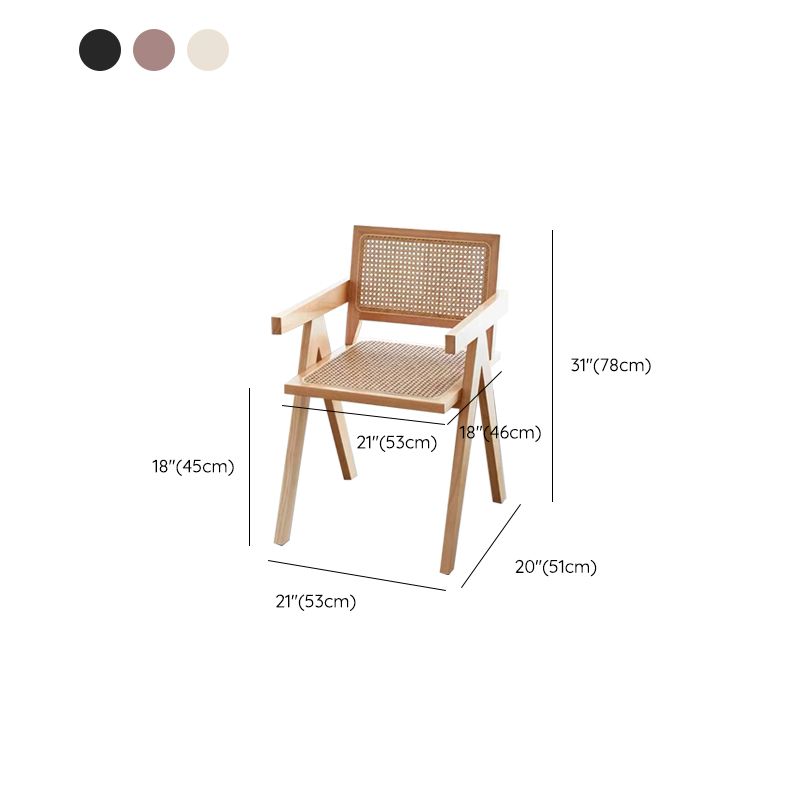 Sedia da pranzo in legno in legno di gomma aperta sedia da pranzo per sala da pranzo