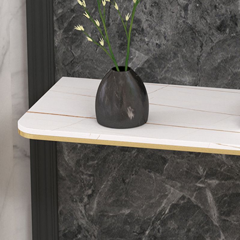 Table de la console en pierre rectangulaire glam - 11,81 "W x 31,50" Table de console H