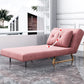 Opvouwbare converteerbare banken roze armloze glamour metalen slaapbank