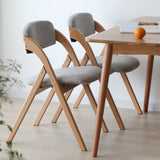 Scandinavian Home Side Chair Upholstered Open Back Wood Folding Dining Room Chair Clearhalo ' kitchen&dining_furn' 'Dining Chairs' 'Dining Tables & Seating' 'dining_chair' 'Furniture' 'furniture_dining_chair' 'Kitchen & Dining Furniture' 'kitchen' 1200x1200_7d88ef3a-8489-4fac-b290-284d540c8712