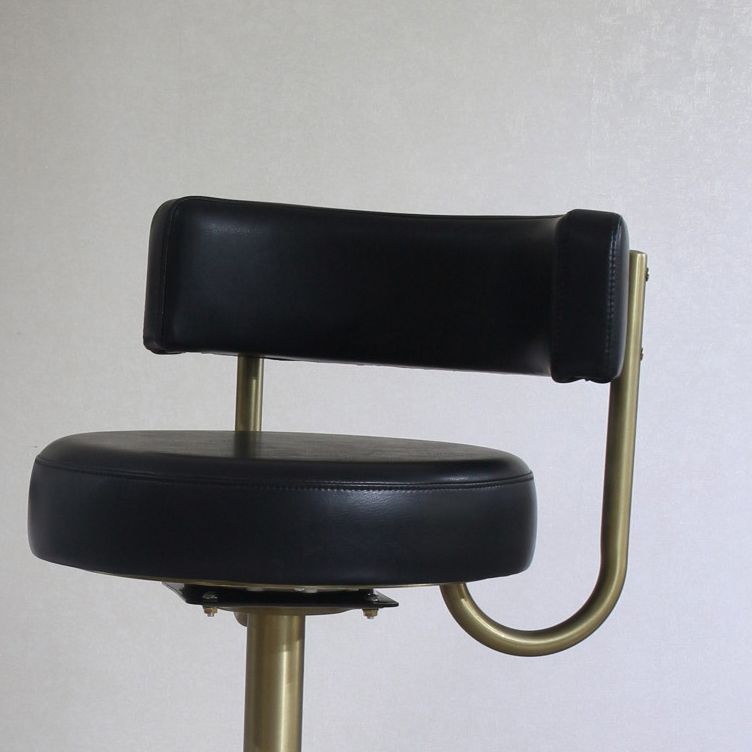 Tabouret de bar rotatif glam rotatif tabouret de comptoir en faux cuir pour la maison