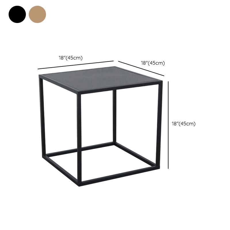 Mesa de deslizamiento de extremo de metal de mediados de siglo Mesa de esquina de sofá marco minimalista