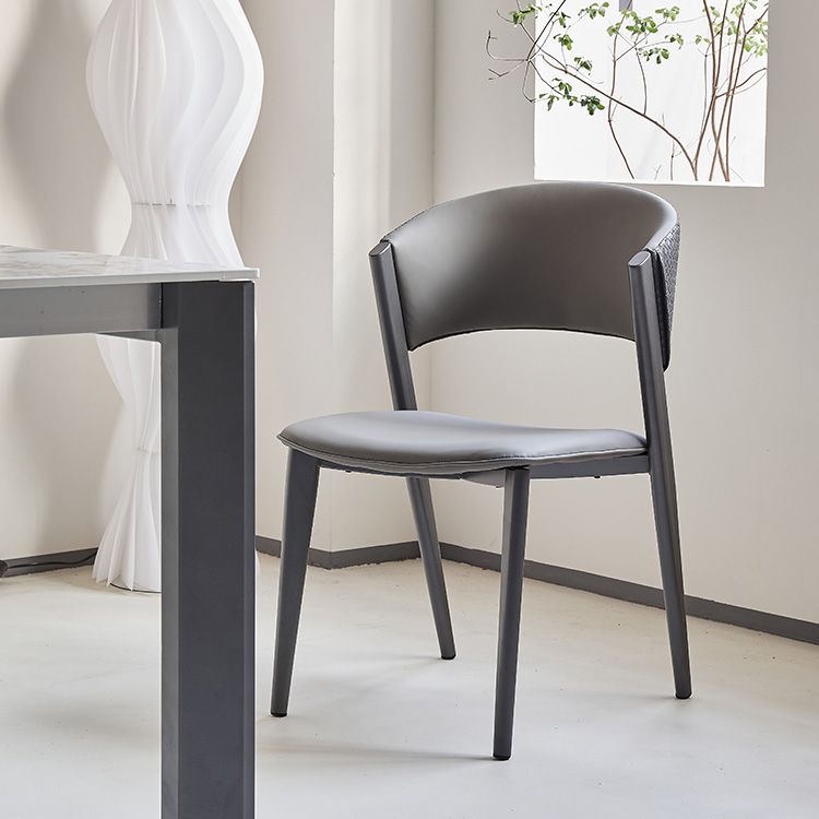 Industrielle armlose Küche Essnetzstuhl Kunstleder Seitenstuhl