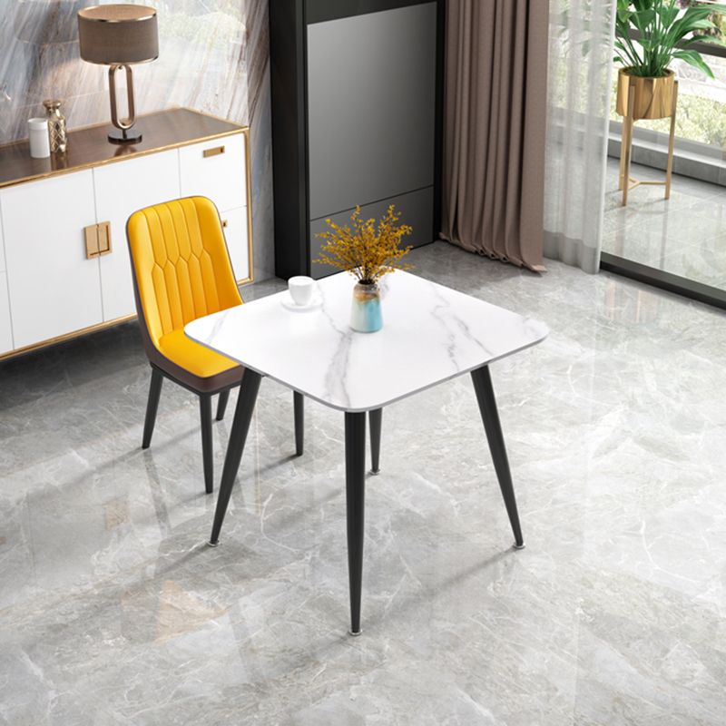 Square Sintered Stone White Dining Table Industrial 4 Legs Table for Dining Room Clearhalo ' dining_table' 'Dining Tables & Seating' 'Dining Tables' 'furn' 'furn_dining_table' 'Furniture' 'furniture_dining_table' 'Kitchen & Dining Furniture' 'kitchen&dining_furn' 'kitchen' 'kitchen_dining_table' 1200x1200_7d8f801b-f4d5-435c-833f-2bdb7bdcd622