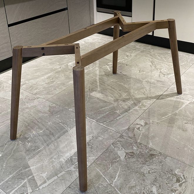 Contemporary Fixed Faux Marble Top Dining Room Table¬†with 4 Solid Wood Legs Kitchen Dining Set Clearhalo 'Dining Room Sets' 'Dining Tables & Seating' 'dining_room_set' 'Furniture' 'furniture_dining_room_set' 'Kitchen & Dining Furniture' 'kitchen&dining_furn' 'kitchen' 1200x1200_7d907b2f-0666-42c4-a182-392bf7576c85